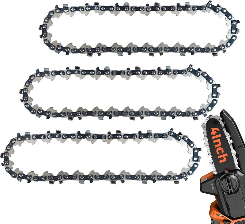 EXSHP 4 Inch Mini Saw Chain 1/4" Mini-pitch .043 Gauge 28 Drive Link for Stihl GTA 26 Pruner Chainsaw Replace 36700000028,71 PM3 28,3670 005 0028 (3 Packs) (40T-6) - Image 1